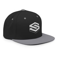 Image 3 of Snapback Hat - Black/Grey