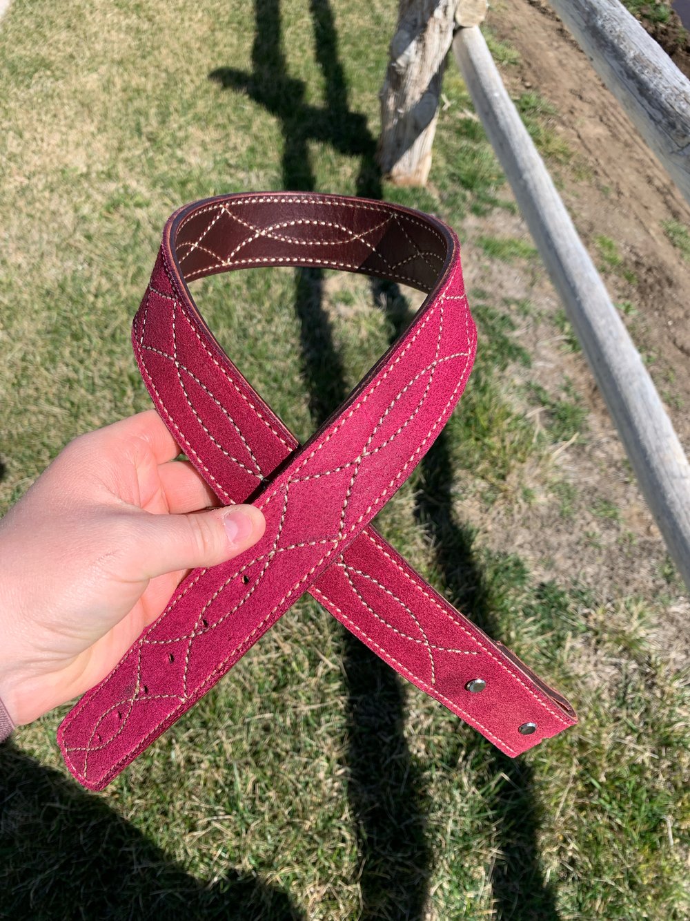 Image of Pink Roughout Gunslinger Belt 