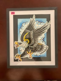 Image 1 of Flying Eagle original 8”x10” painting