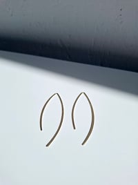 Image 1 of Gold filled curbed earrings