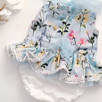 Image 2 of Newborn girls body-dress | floral blue