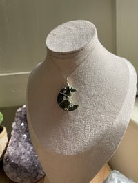 Image 3 of Unakite Silver  Moon Necklace