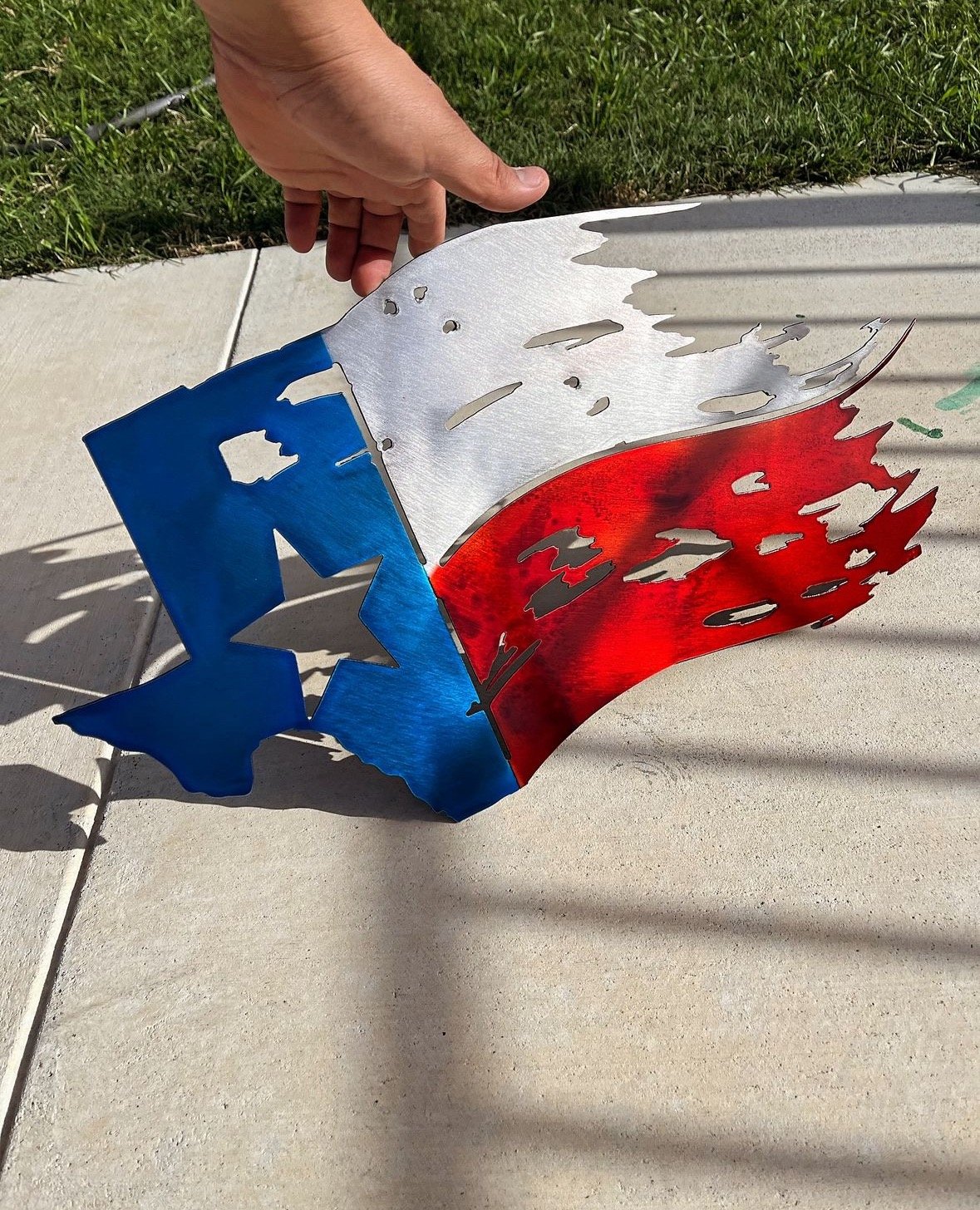 Metal Tattered store Mexican Flag