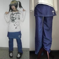 Image 2 of Punk cross pants with apron 