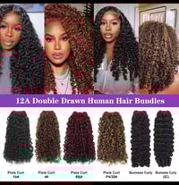 Image 4 of Pixie Curl Super Double Drawn Hair Bundles Virgin Brazilian CuticleAligned color 1B