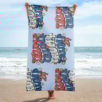 Image 2 of Retro Trump 24 FlowersTowel