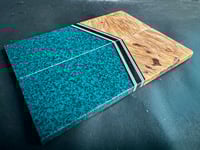 Image 3 of Maple Burl & Viridian Grip-Tec Segmented Knife Scales