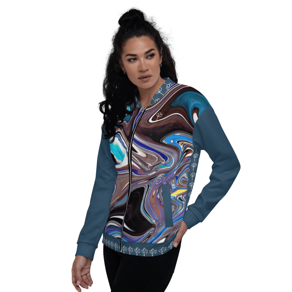 Image of IQ Flower Art Unisex Bomberjacke Arapawa