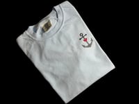 Image 1 of Anchor Love Custom Color Embroidered T-shirt