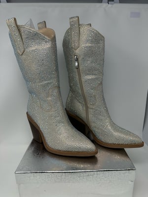 Image of Rhinestone Cowboy Western Boots Womens Size 7.5 - Free Shipping