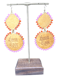 Image 2 of Sunrise Neon Kokopelli Earrings 