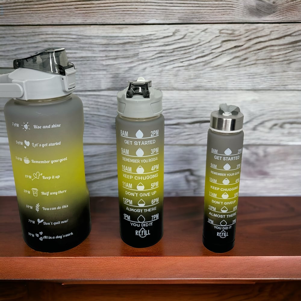 3-piece set large gallon water bottle