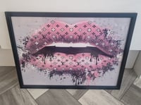 Image 1 of BABY PINK GLOSSY LIP PRINT