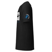 Image 3 of autism soul black heather unisex t-shirt front, back and sleeve logo 