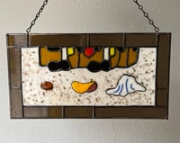Image 4 of Stained glass "I've got all the friends I need right here" panel