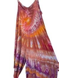 Image 3 of S Woven Wide-Leg Jumpsuit with Pockets in Warm Spiral Ice Dye