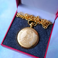 Image 4 of Pretty Guardian Sailor Moon Fan Club Reproduction Nakayoshi Gold Pocket Watch (2019)