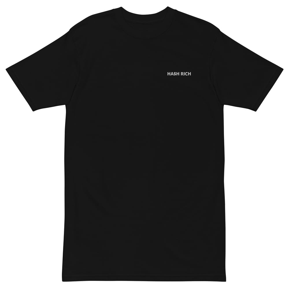 Image of "HA$H RICH" Embroidered Small Logo Tee