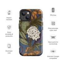 Image 24 of Art Nouveau Inspired Blue, Orange and White Boho Hippie Floral Sketch Tough Case for iPhone®