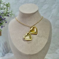 Image 3 of Medium Heart Locket Necklace