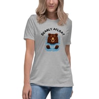 Image 1 of Women's Relaxed T-Shirt, Bearly Afloat T-Shirt | Funny Bear Pun Outdoor Graphic Tee