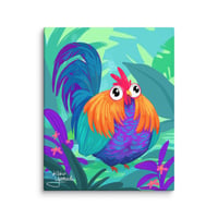 Image 1 of Chubby Jungle Chicken Canvas Print