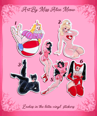 Image 4 of Art by Miss Alice meow sticker bundle