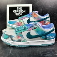 Image 1 of NIKE FUTURA LABORATORIES X DUNK LOW OG QS SB BLEACHED AQUA MENS SHOES SIZE 9.5 NEW