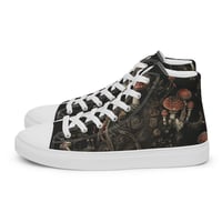 Image 17 of Grunge Style Nature Inspired Mushrooms/Fungus Women’s high top canvas shoes