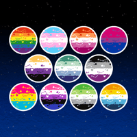 Image 1 of galaxy pride - badges!