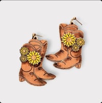 Image 2 of 3D Western Boot Earrings 
