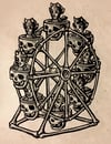Devil Wheel Block Print