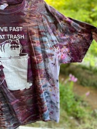 Image 3 of XL Live Fast Eat Trash Raccoon shirt D2
