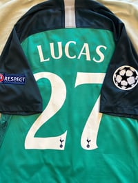Image 1 of Tottenham Hotspur “LUCAS 27” 2018/19 Third Shirt + UCL patches (L)