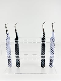 Polka Dot Tweezer Pair 🖤🤍