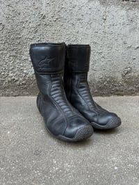 Image 2 of Alpinestars Black Leather Moto Boots - Size US 5.5