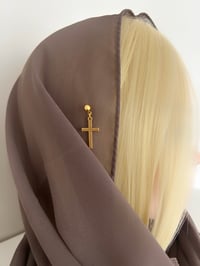 Image 2 of Holy Cross Veil (Brown)