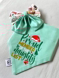 Image 6 of Proud Member of the Naughty List / Xmas Coffee and Doughnuts Reversible Bandana