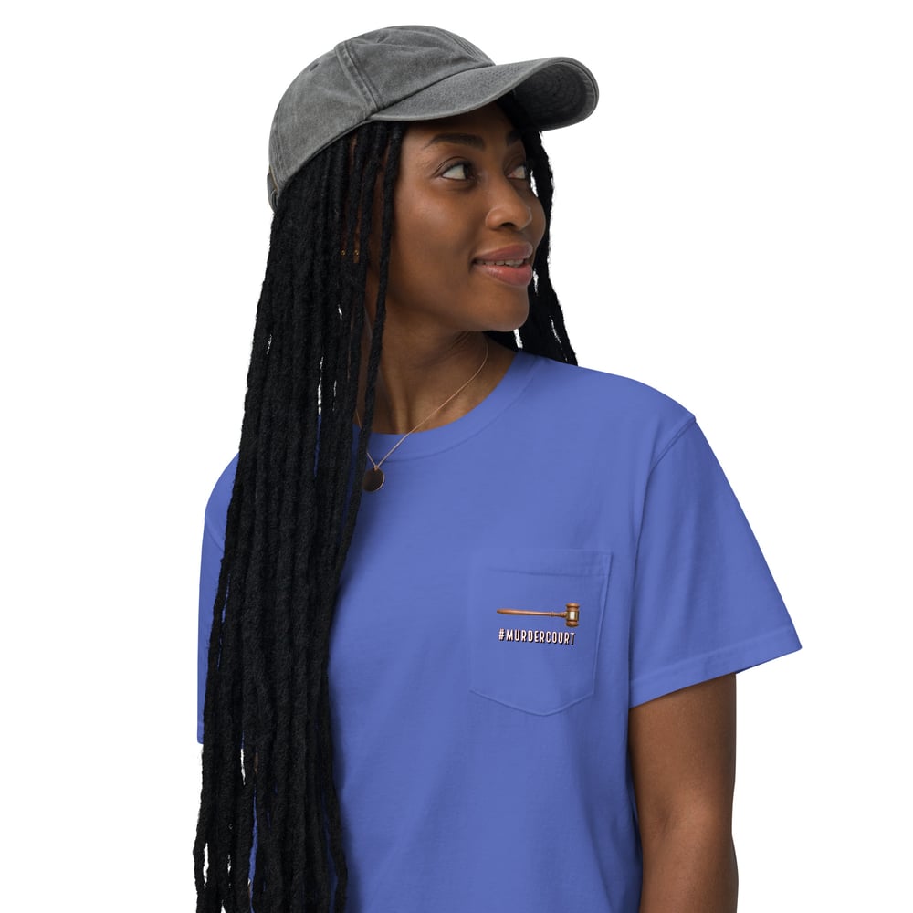 #MurderCourt Unisex garment-dyed pocket t-shirt