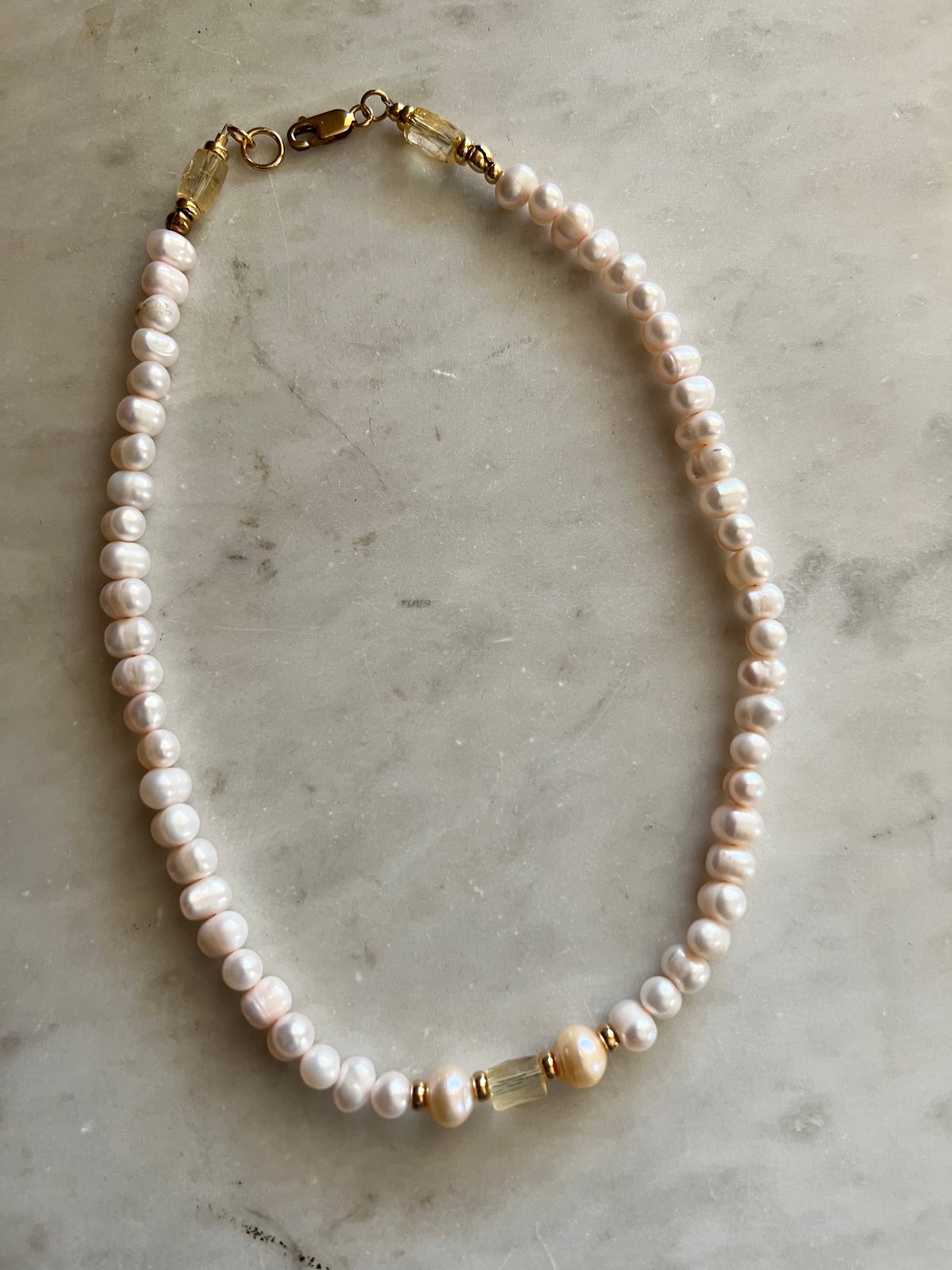 *new* CLASSIC STRAND-small pearl + citrine