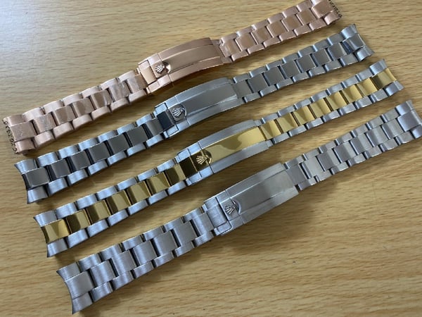 Image of 20mm Rolex Daytona Solid S/Steel, Rose, Gold, 2/Tone Steel Straps