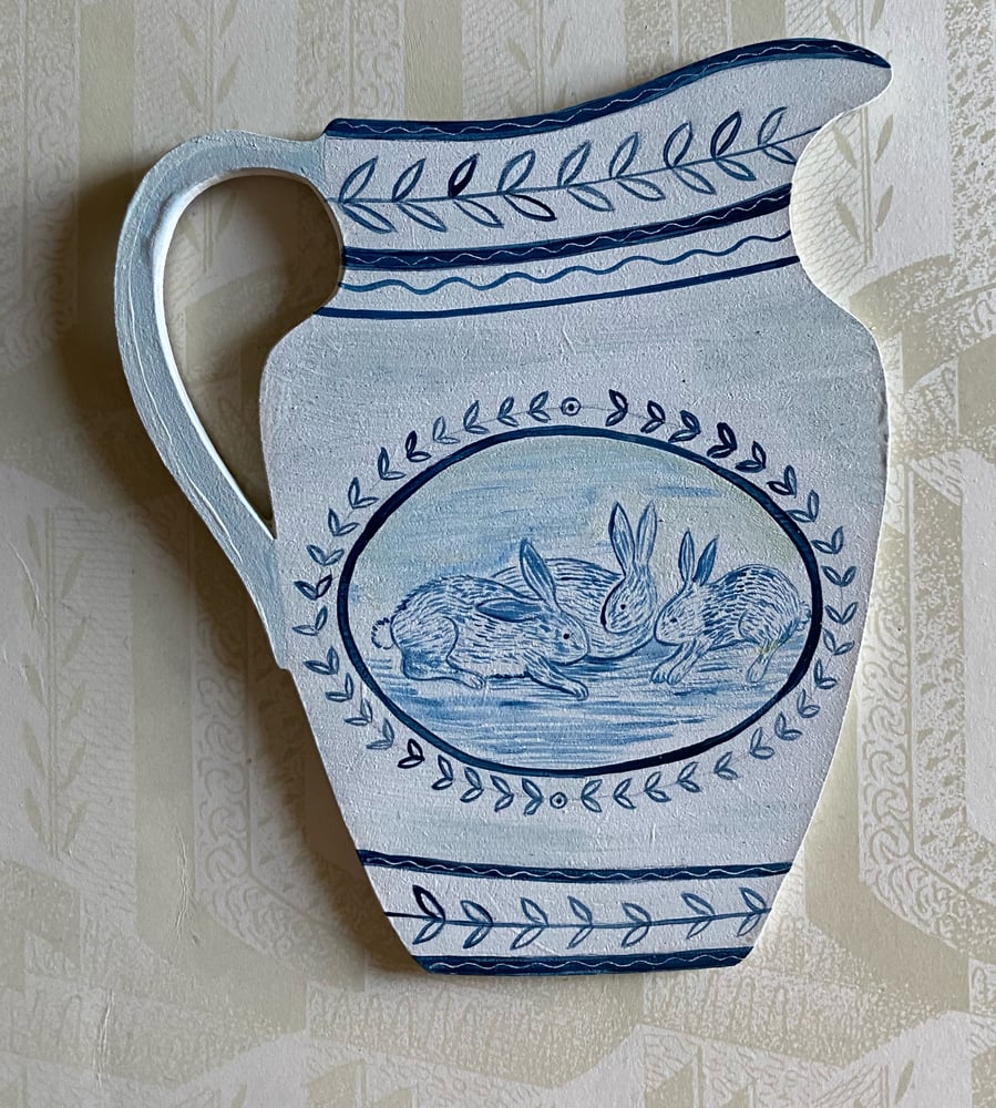 Image of Three rabbits jug cutout