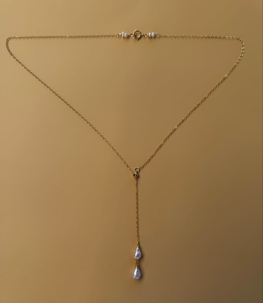 Image of Lariat droplet necklace 