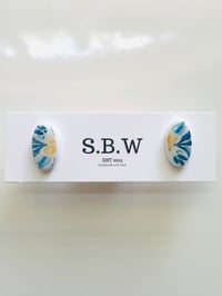 Blue Oval Studs