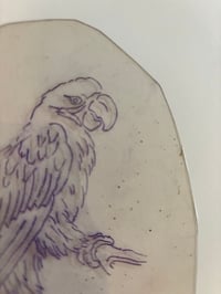 Image 2 of Parrot Acetate Malone Tattoo Stencil vintage 