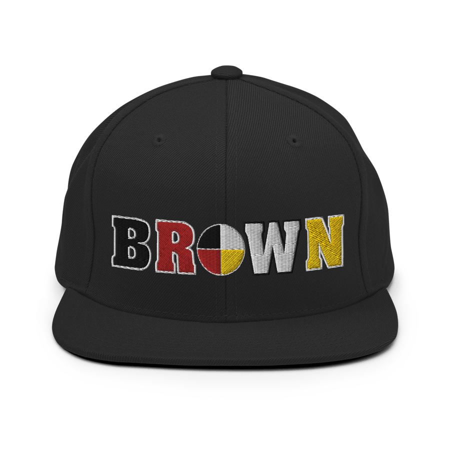 Image of LOWER AZ BROWN 4 Directions Snapback Hat