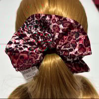 Image 6 of Red Leopard Velvet Handmade Scrunchie | Limited Edition