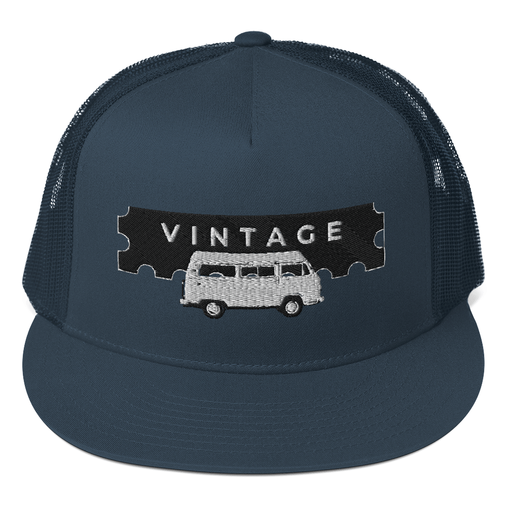 LTC VINTAGE COUTURE TRUCKER CAP (BLK/WHT LOGO)