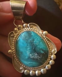 Image 2 of Orlando Crespin Blue Chrysocolla Pendant 