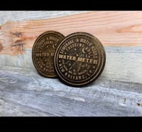 Image 1 of NOLA round wood coasters